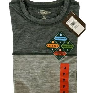 NWT G.H Bass & Co. Crew Neck Short Sleeve T-Shirt w/Moisture Wicking Size M Grey